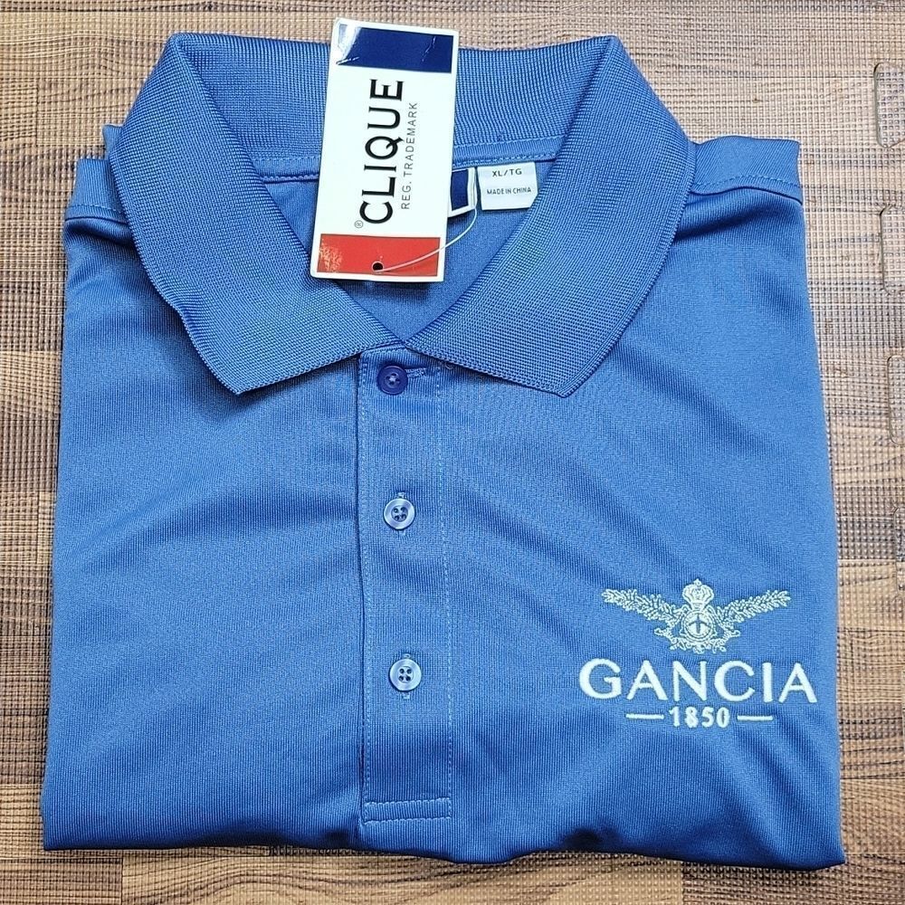NWT! Clique Gancia 1850 Wine Polo Golf Shirt XL